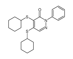 4,5-bis-cyclohexylsulfanyl-2-phenyl-2H-pyridazin-3-one Structure