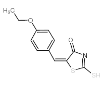 (5E)-5-(4-乙氧基亚苄基)-2-疏基-1,3-噻唑-4(5H)-酮结构式