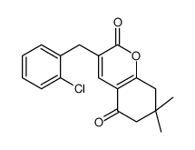 3-[(2-chlorophenyl)methyl]-7,7-dimethyl-6,8-dihydrochromene-2,5-dione Structure