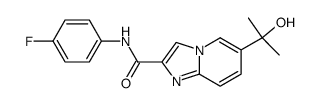 N-(4-fluorophenyl)-6-(1-hydroxy-1-methylethyl)imidazo[1,2-a]pyridine-2-carboxamide结构式