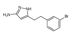 5-[2-(3-bromophenyl)ethyl]-1H-pyrazol-3-amine结构式