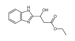 3-(1H-benzoimidazol-2-yl)-3-hydroxy-propionic acid ethyl ester Structure