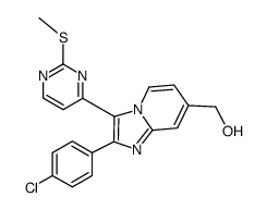 [2-(4-chlorophenyl)-3-(2-methylsulfanylpyrimidin-4-yl)imidazo[1,2-a]pyridin-7-yl]methanol Structure