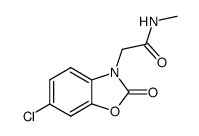 6-chloro-3-(methylcarbamoylmethyl)-2-benzoxazolone Structure