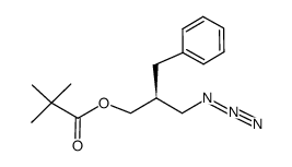 (2S)-3-azido-2-benzylpropyl pivalate结构式