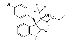 (2R,3R)-ethyl 2-[3-(4-bromobenzyl)-2-oxoindolin-3-yl]-3,3,3-trifluoro-2-hydroxypropanoate结构式