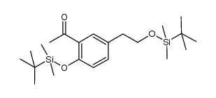1-(2-((tert-butyldimethylsilyl)oxy)-5-(2-((tert-butyldimethylsilyl)oxy)ethyl)phenyl)ethanone Structure