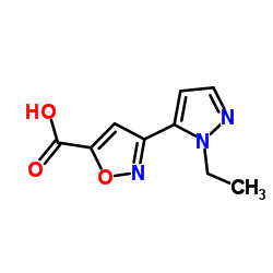 3-(1-ethyl-1H-pyrazol-5-yl)isoxazole-5-carboxylic acid Structure
