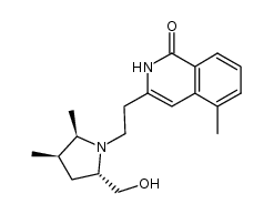 3-(2-[(2S,4R,5R)-4,5-dimethyl-2-hydroxymethylpyrrolidin-1-yl]ethyl)-5-methyl-2H-isoquinolin-1-one结构式