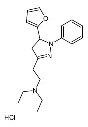 N,N-diethyl-2-[3-(furan-2-yl)-2-phenyl-3,4-dihydropyrazol-5-yl]ethanamine,hydrochloride结构式