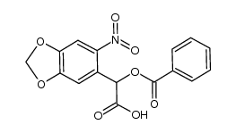 2-(benzoyloxy)-2-(6-nitrobenzo[d][1,3]dioxol-5-yl)acetic acid结构式