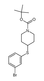 tert-butyl 4-((3-bromophenyl)thio)piperidine-1-carboxylate Structure
