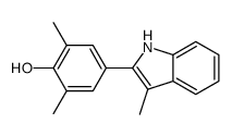 2,6-dimethyl-4-(3-methyl-1H-indol-2-yl)phenol Structure