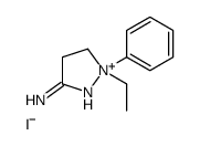 2-ethyl-2-phenyl-3,4-dihydropyrazol-2-ium-5-amine,iodide Structure