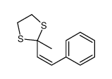 2-methyl-2-(2-phenylethenyl)-1,3-dithiolane Structure