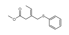 methyl 3-[(phenylthio)methyl]pent-3-enoate结构式