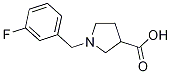 1-(3-FLUOROBENZYL)PYRROLIDINE-3-CARBOXYLICACID结构式