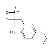ethyl 2-[(3,4,4-trimethyldioxetan-3-yl)methoxycarbonylamino]acetate结构式