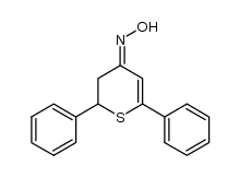 2,6-diphenyl-2,3-dihydro-4H-thiopyran-4-one oxime结构式