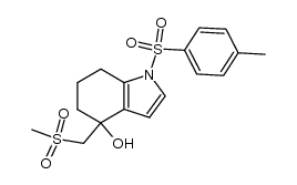 4-((methylsulfonyl)methyl)-1-tosyl-4,5,6,7-tetrahydro-1H-indol-4-ol Structure
