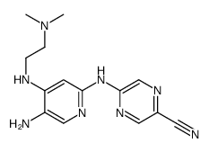 5-[[5-amino-4-[2-(dimethylamino)ethylamino]pyridin-2-yl]amino]pyrazine-2-carbonitrile Structure