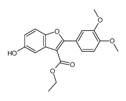 2-(3,4-Dimethoxy-phenyl)-5-hydroxy-benzofuran-3-carboxylic acid ethyl ester Structure