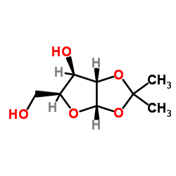 1,2-O-Isopropylidene-α-L-xylofuranose structure