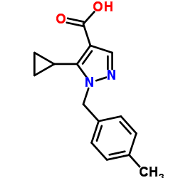 5-Cyclopropyl-1-(4-methylbenzyl)-1H-pyrazole-4-carboxylic acid Structure