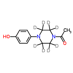 1-Acetyl-4-(4-hydroxyphenyl)piperazine-d8 structure