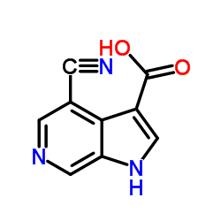 4-Cyano-6-azaindole-3-carboxylic acid结构式
