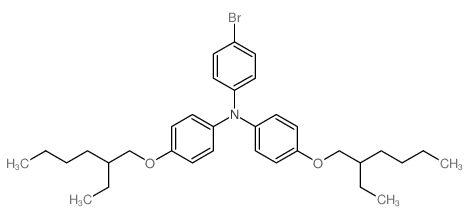 4-溴-N,N-双[4-(2-乙基己氧基)苯基]-苯胺结构式