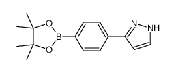 1H-Pyrazole, 3-[4-(4,4,5,5-tetramethyl-1,3,2-dioxaborolan-2-yl)phenyl]- Structure