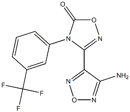 1,2,4-Oxadiazol-5(4H)-one, 3-(4-amino-1,2,5-oxadiazol-3-yl)-4-[3-(trifluoromethyl)phenyl]- Structure
