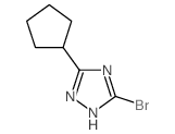 5-bromo-3-cyclopentyl-1H-1,2,4-triazole(SALTDATA: FREE)结构式
