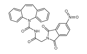 N-(2-(5-nitro-1,3-dioxoisoindolin-2-yl)acetyl)-5H-dibenzo[b,f]azepine-5-carboxamide结构式