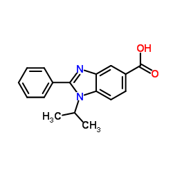 1-Isopropyl-2-phenyl-1H-benzimidazole-5-carboxylic acid结构式
