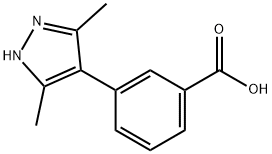 3-(3,5-二甲基-4-吡唑基)苯甲酸结构式