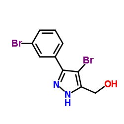 (4-bromo-3-(3-bromophenyl)-1H-pyrazol-5-yl)Methanol structure
