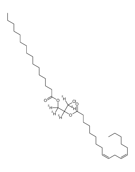 rac-1-棕榈酰基-2-亚油酰基-3-氯丙二醇-d5图片