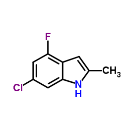 6-Chloro-4-fluoro-2-methyl-1H-indole结构式