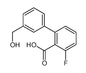 2-fluoro-6-[3-(hydroxymethyl)phenyl]benzoic acid Structure