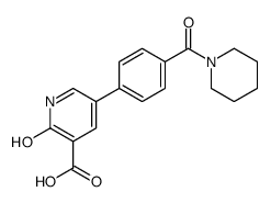 2-oxo-5-[4-(piperidine-1-carbonyl)phenyl]-1H-pyridine-3-carboxylic acid Structure