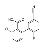 2-chloro-6-(5-cyano-2-fluorophenyl)benzoic acid Structure