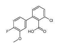 2-chloro-6-(4-fluoro-3-methoxyphenyl)benzoic acid Structure