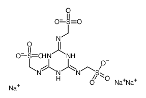 (1,3,5-Triazine-2,4,6-triyltriimino)tris(methanesulfonic acid)trisodium salt Structure