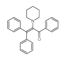 2-Propen-1-one,1,3,3-triphenyl-2-(1-piperidinyl)-结构式