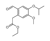 (2-formyl-4-isopropoxy-5-methoxy-phenyl)-acetic acid ethyl ester Structure