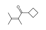 1-cyclobutyl-2,3-dimethyl-2-buten-1-one结构式