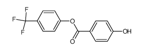 4-hydroxybenzoic acid 4'-trifluoromethylphenyl ester结构式