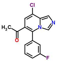 1-[8-Chloro-5-(3-fluorophenyl)imidazo[1,5-a]pyridin-6-yl]ethanone Structure